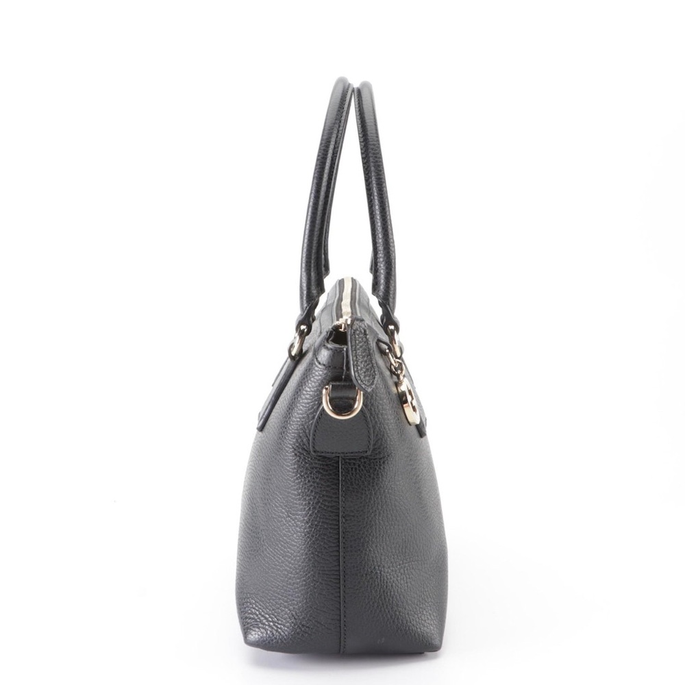 GUCCI Small Zip Tote Bag in Black Grained Leather with Shoulder Strap - Picture 4 of 13